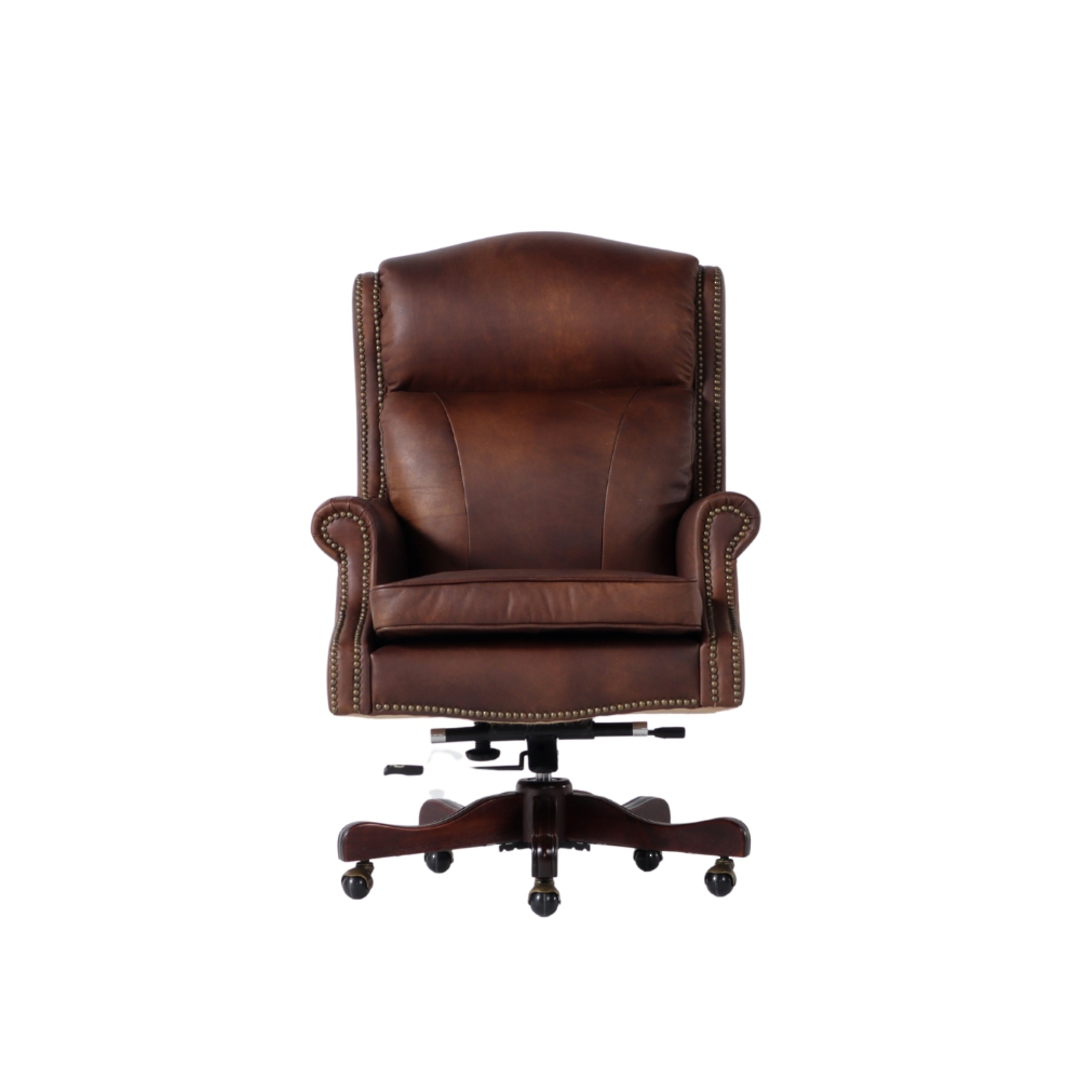 Henry Leather Office Chair Mocha image 1